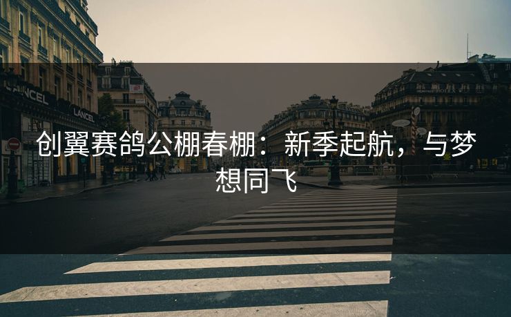 创翼赛鸽公棚春棚：新季起航，与梦想同飞