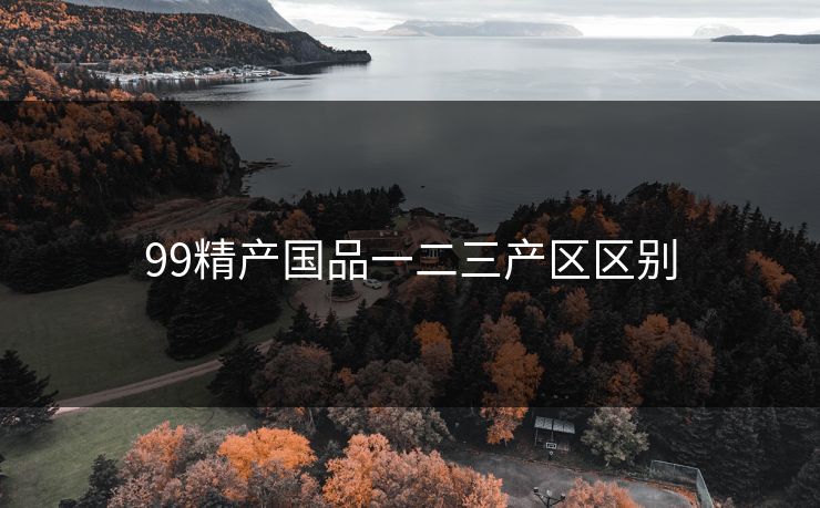 99精产国品一二三产区区别